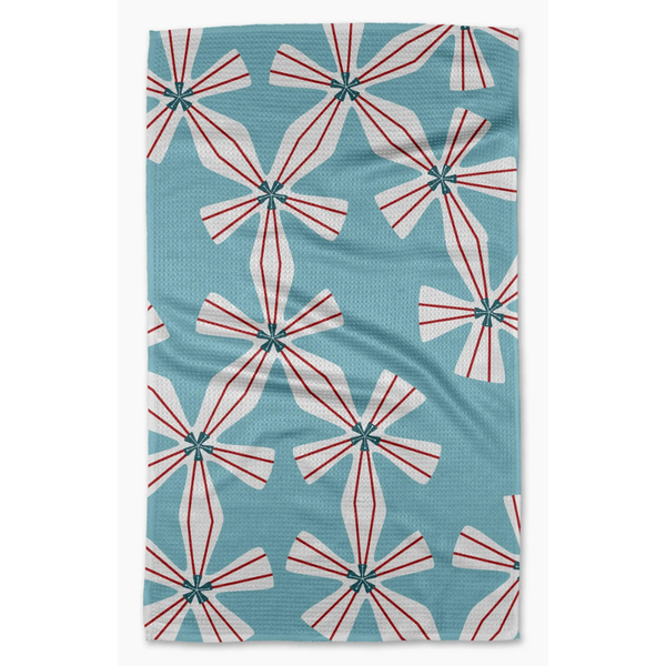 Geometry Winter Snowflake Tea Towel
