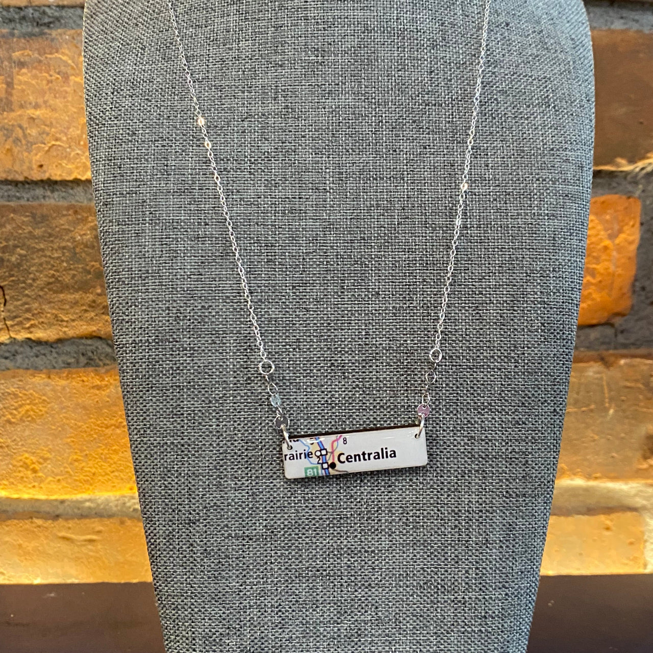 No Man's Land: My Hometown Vintage Map Necklace
