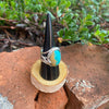 Jolica: Bruge Ring, Turquoise Multi Line, sz 8