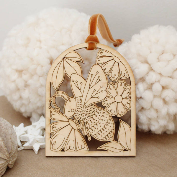 Oh, Little Wren: Bee Ornament