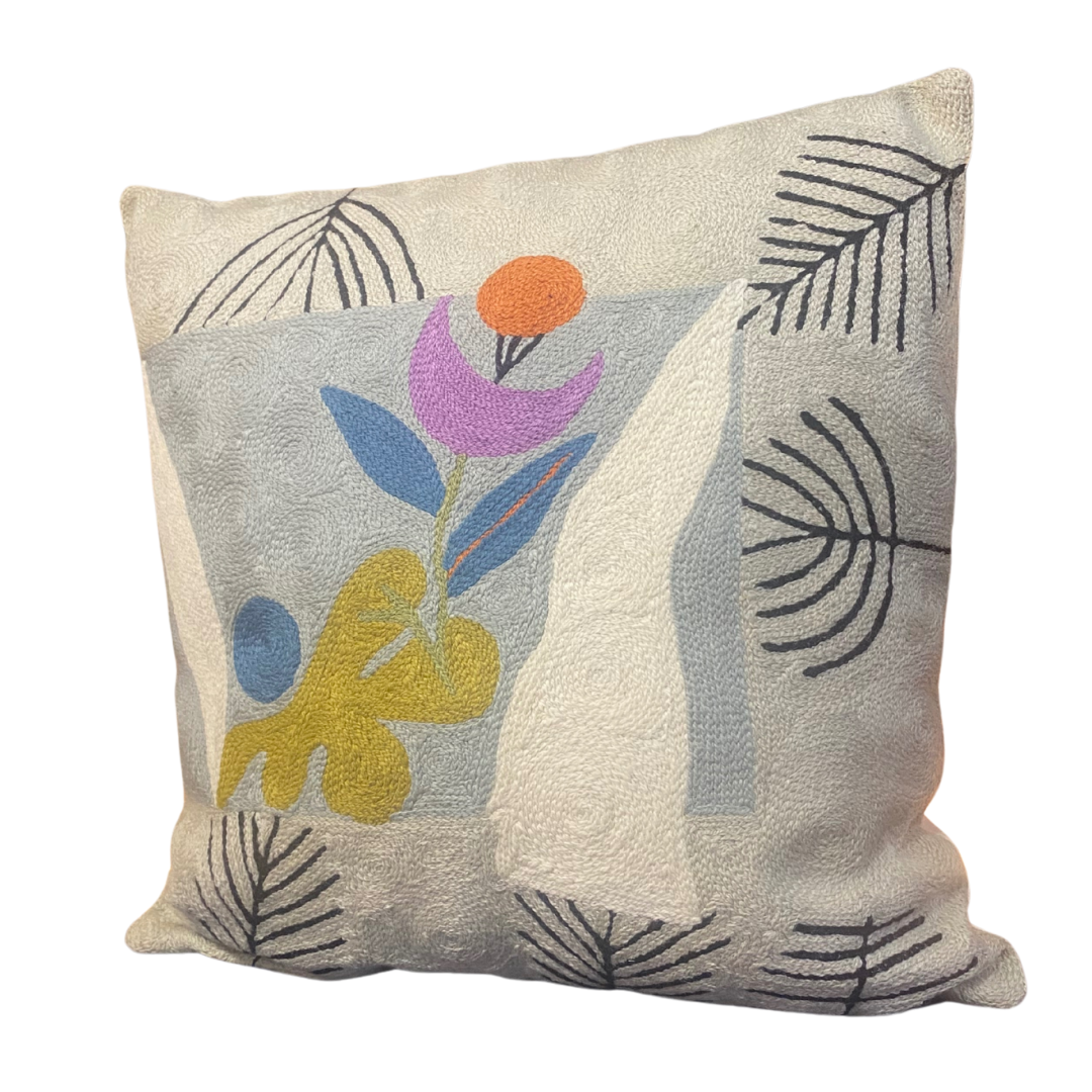 Natural Habitat: Chainstitch Pillow, Klee 18"