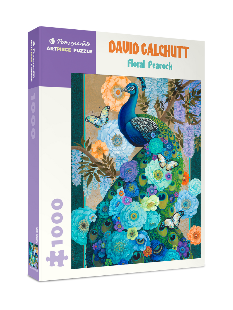 Pomegranate: David Galchutt "Floral Peacock" 1000pc puzzle