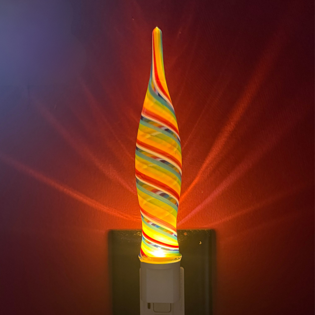 Colorful glass night light 