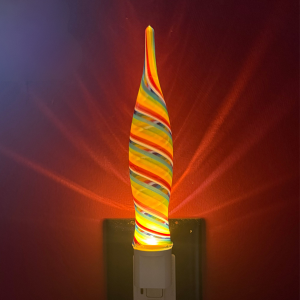 Colorful glass night light 