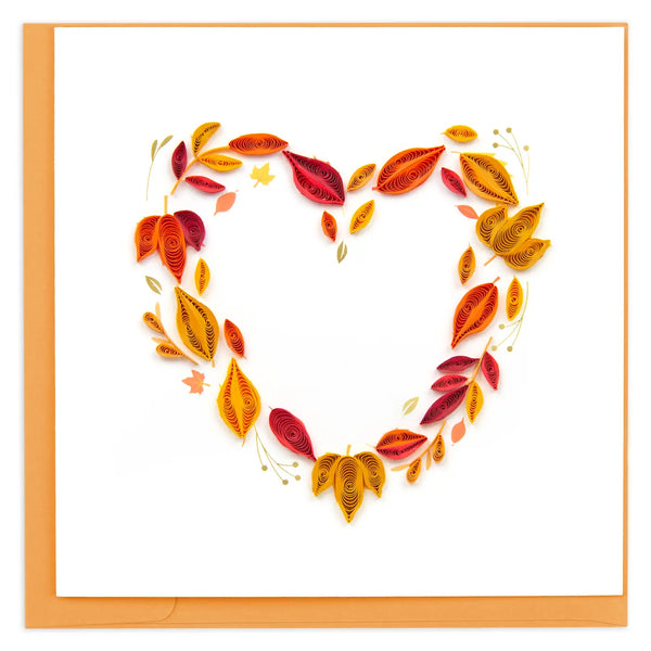 Quilling Card: Fall Foliage Heart