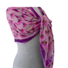 Sherit Levin: Devore Silk/Velvet Scarf, Floral Pink on Pink