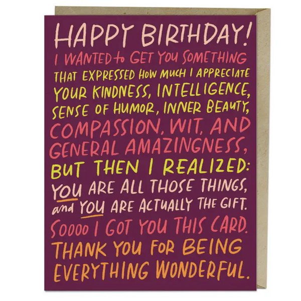 Em & Firends: Everything Wonderful Birthday Card