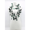 Jianhui London: Aqua Water Lily Leaf Necklaces Long