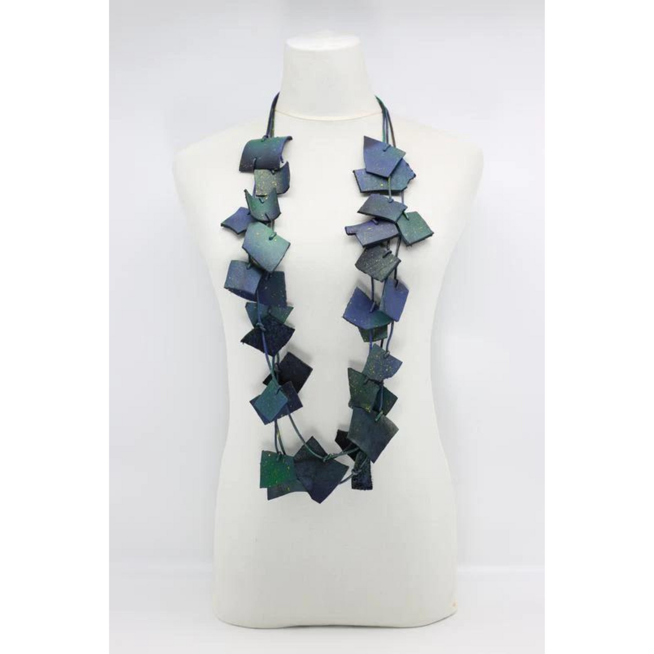 Jianhui London: Recycled Leather Irregular Shapes Necklace