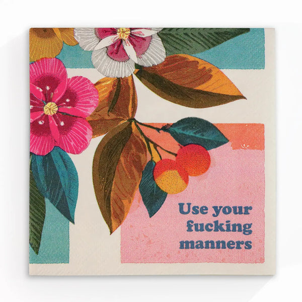 Bad Betty: Use Your Fucking Manners Cocktail Napkins