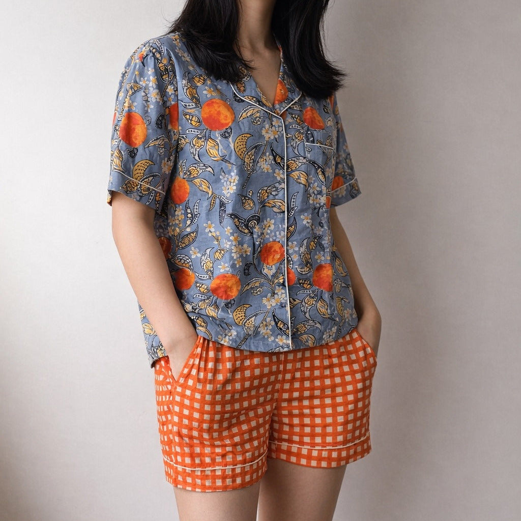 Yaza: Cotton Pajama Set / Shorts