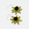 Sylca: Amaya Flower Earrings, Lime