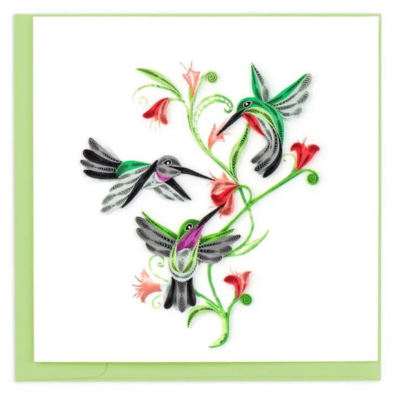 Quilling Card: Hummingbird Trio