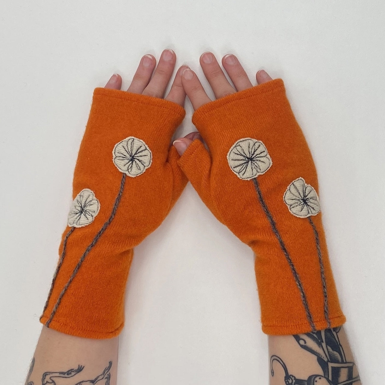 Sardine Clothing Co: Cherry Blossom Fingerless Gloves