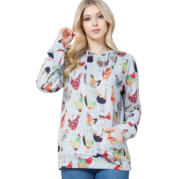 LA Soul: Colorful Wild Chicken Hoodie