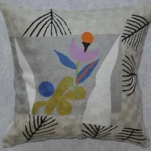 Natural Habitat: Chainstitch Pillow, Klee,