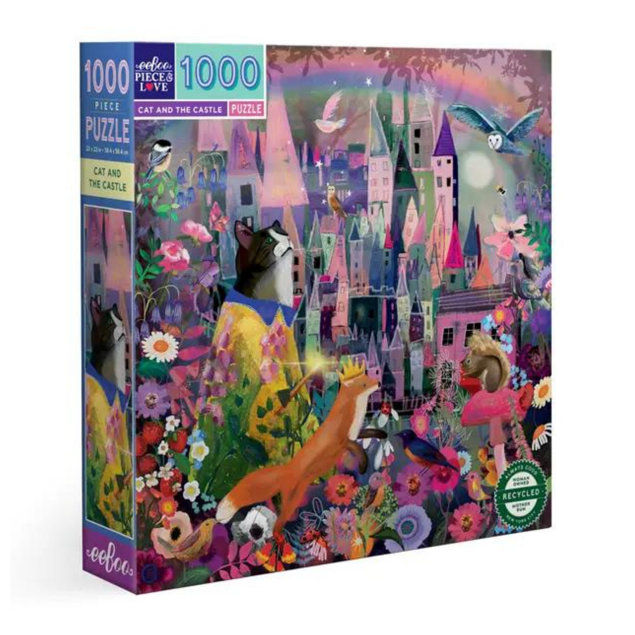 eeBoo: Cat and the Castle 1000pc Puzzle