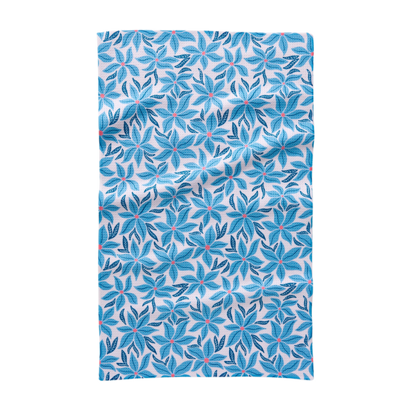 Geometry: Winter Poinsettia Tea Towel