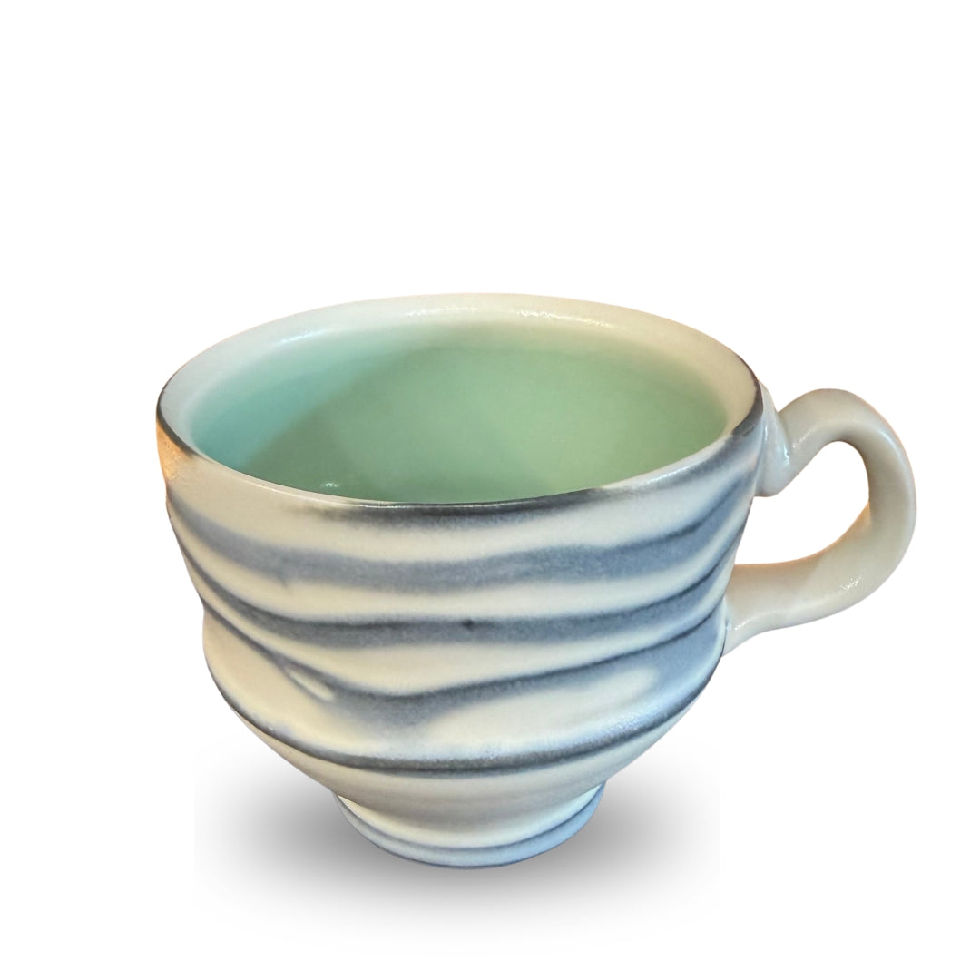 Greenheck Ceramics: Waisted Mug, Slip w/ Celadon