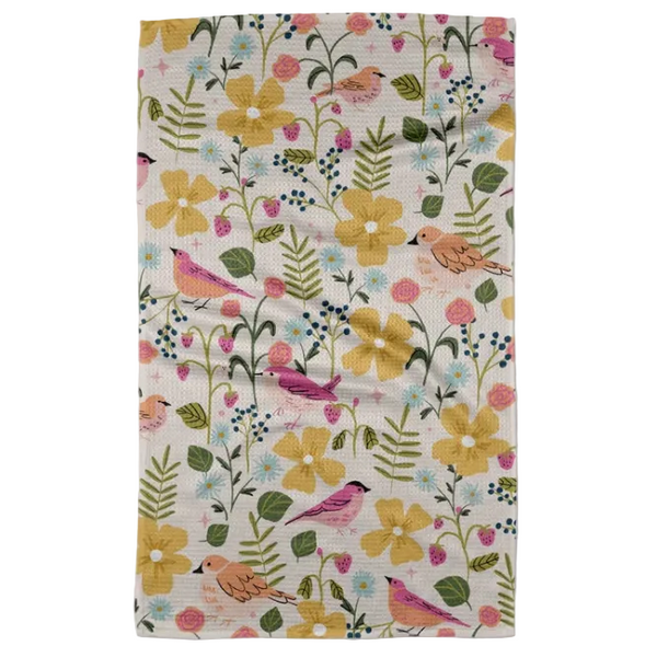 Geometry: Summer Songbirds Tea Towel