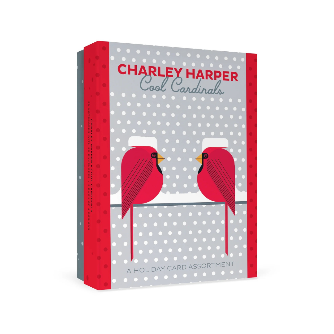 Pomegranate: Charley Harper: Cool Cardinals Holiday Card Assortment