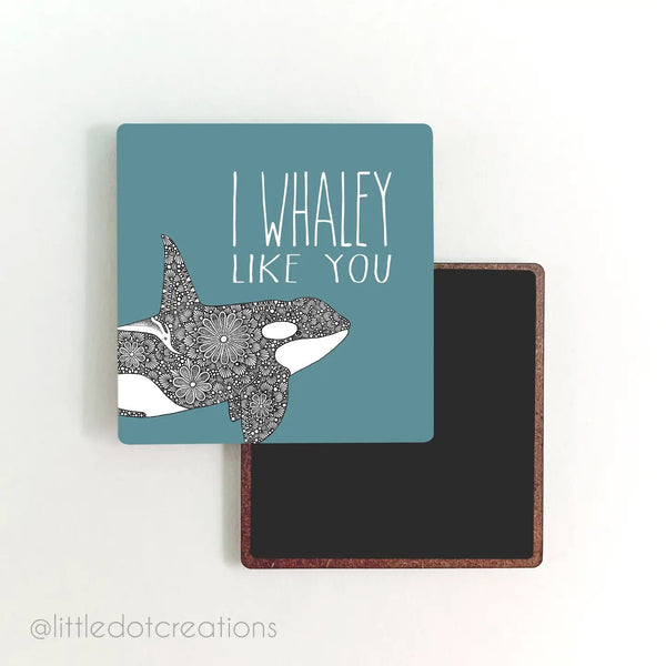 Little Dot Creations: I Whaley Like You Magnet