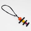 Sylca: Linear Layers Pendant Necklace, Orange