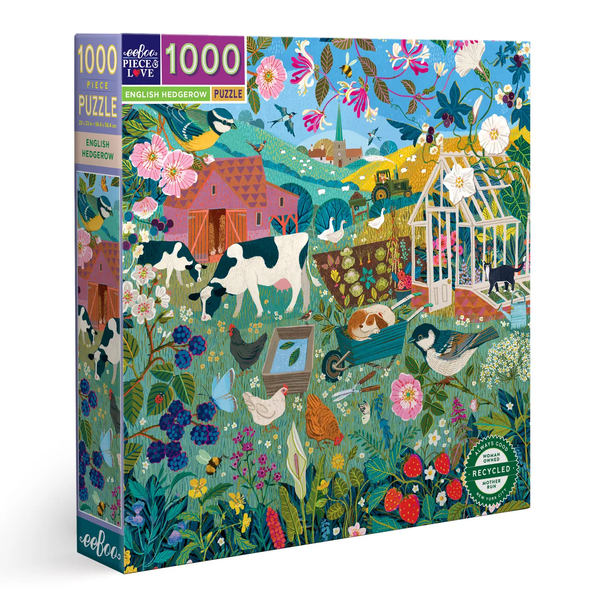 eeBoo: English Hedgerow 1000pc puzzle