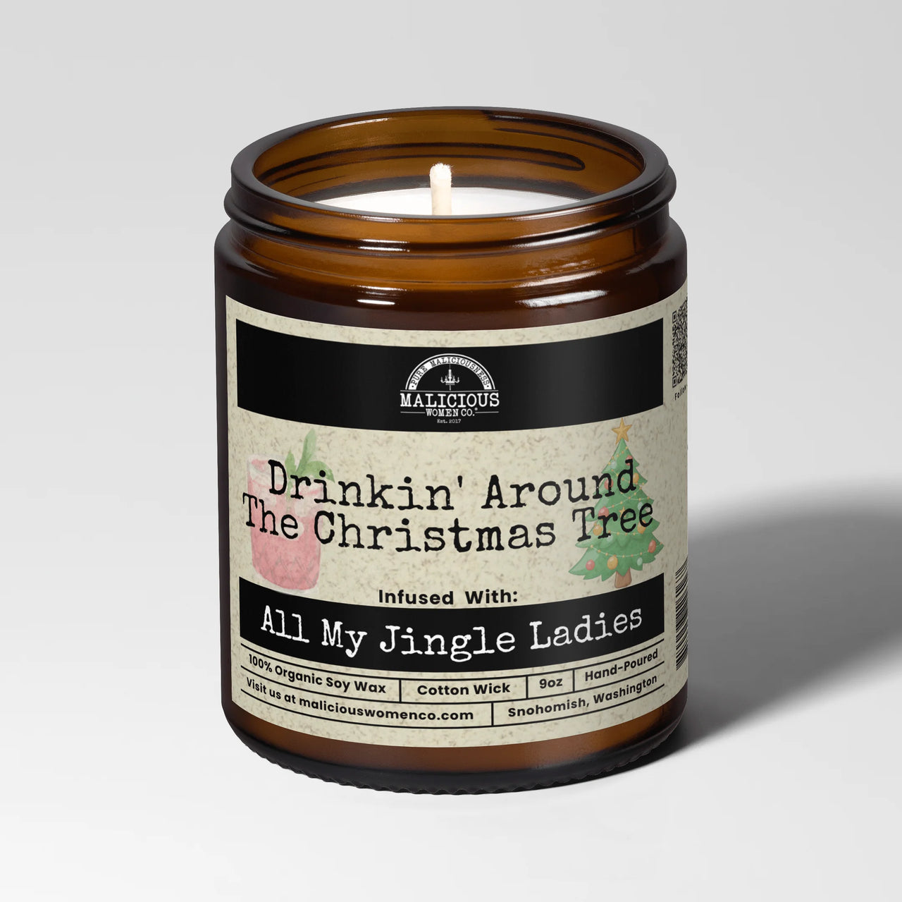 Malicious Women Candle Co: Drinkin' Around the Christmas Tree