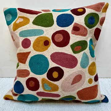 Natural Habitat: Chain stitch pillow & insert, Kandinsky