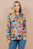 LA Soul: Colorful Mushroom Zip Front Hoodie