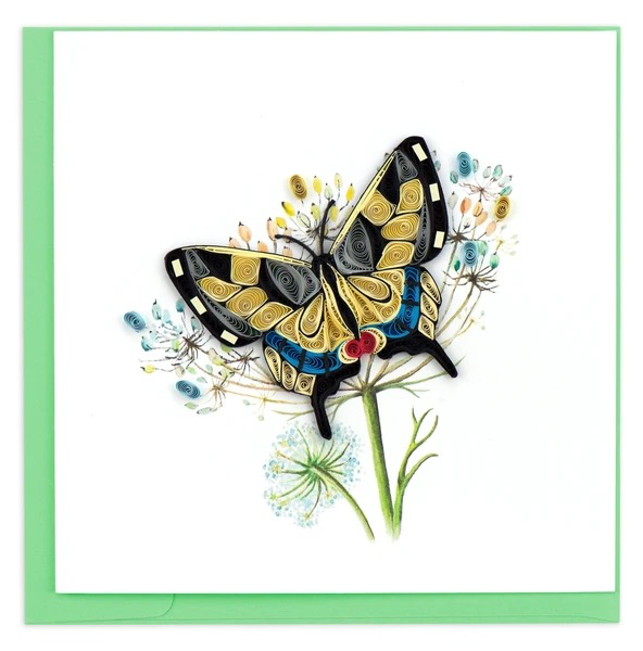 Quilling Card: Swallowtail butterfly