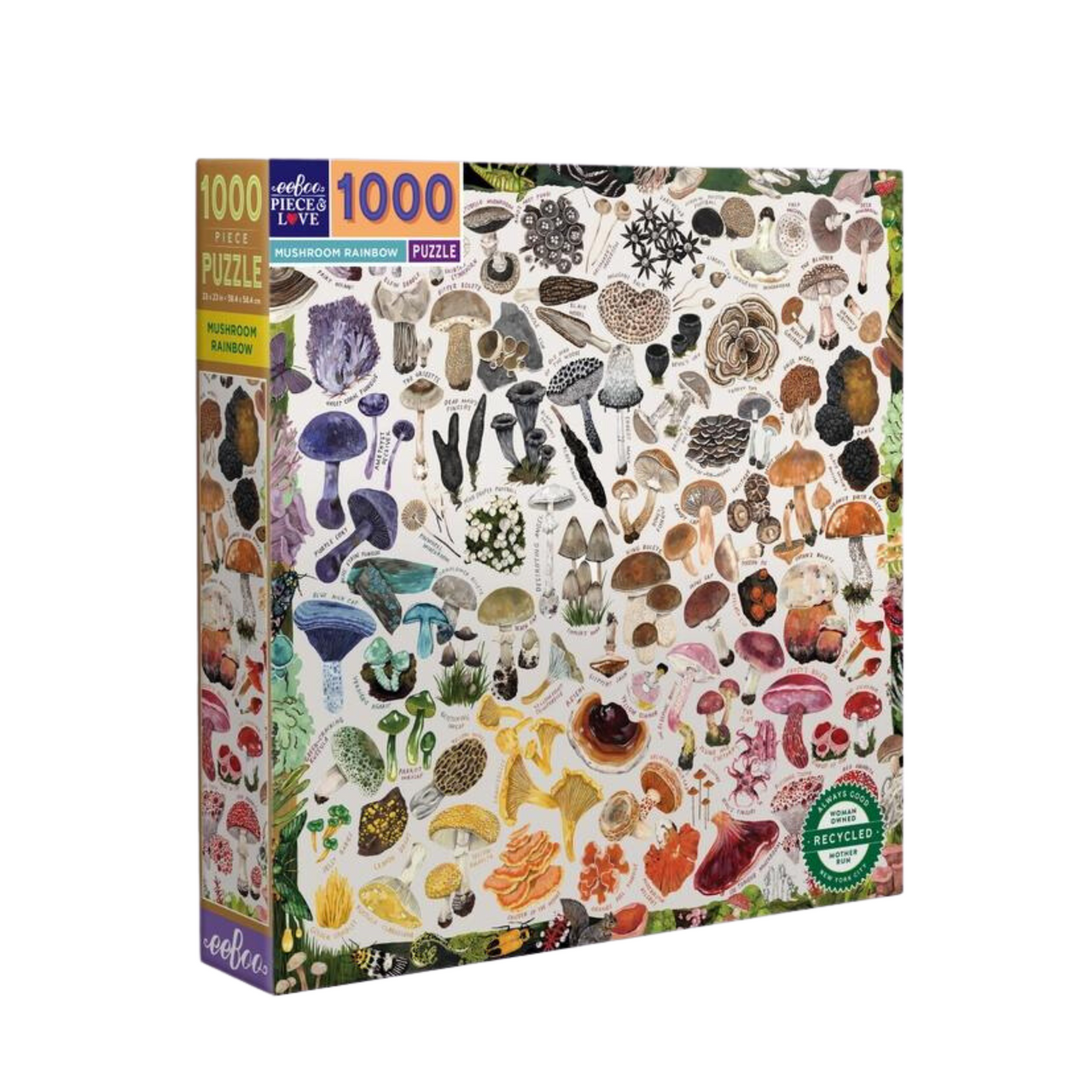 eeBoo: Mushroom Rainbow 1000pc Puzzle