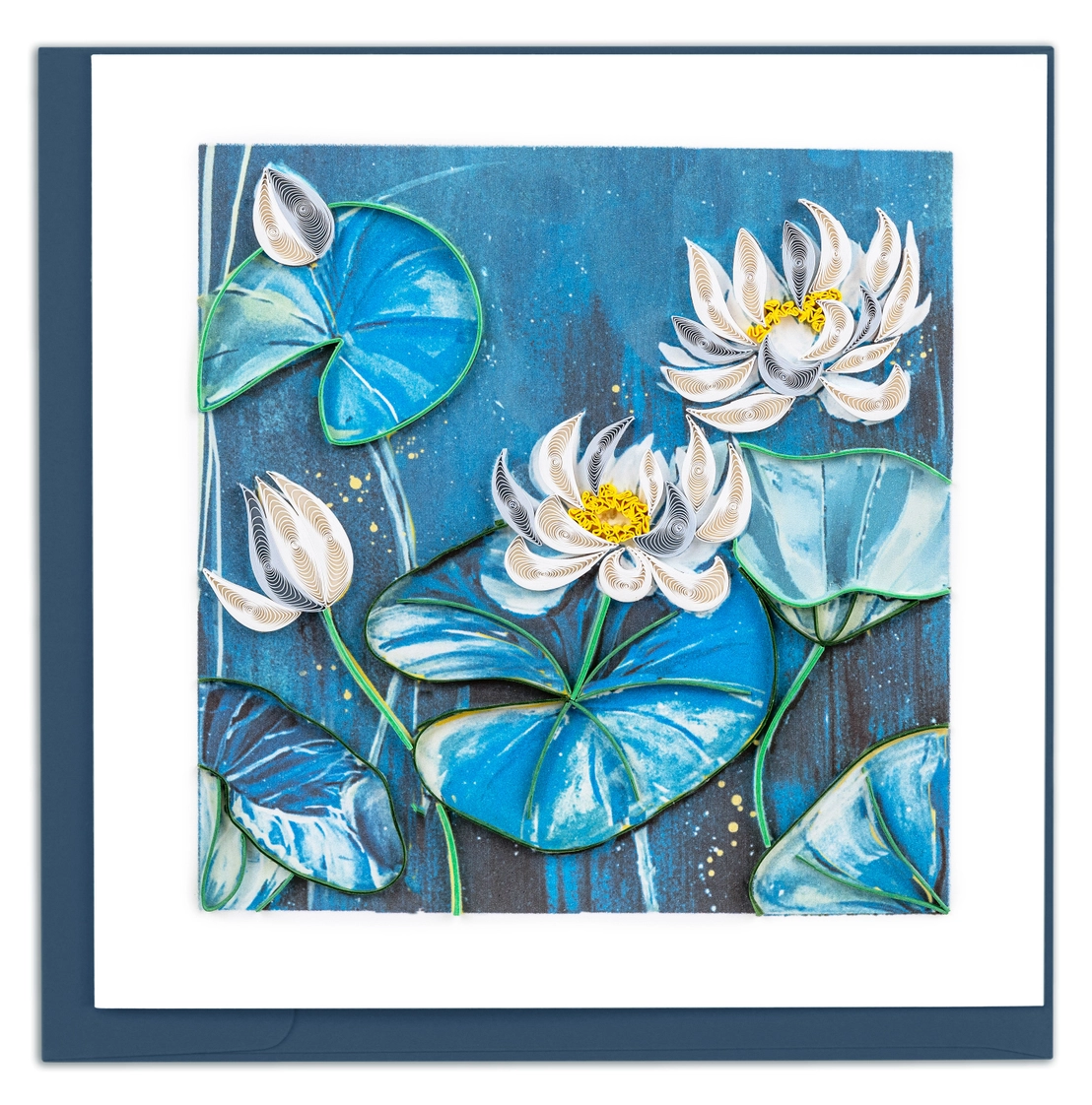 Quilling Card: Lotus Pond