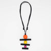 Sylca: Linear Layers Pendant Necklace, Orange