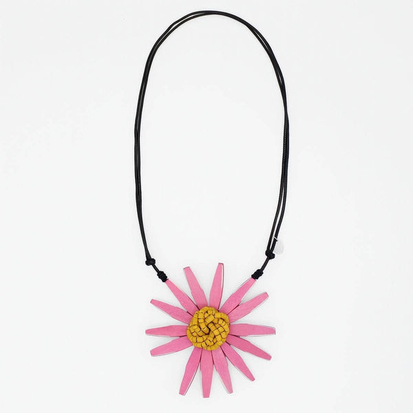 Sylca: Amaya Flower Statement Necklace, Pink