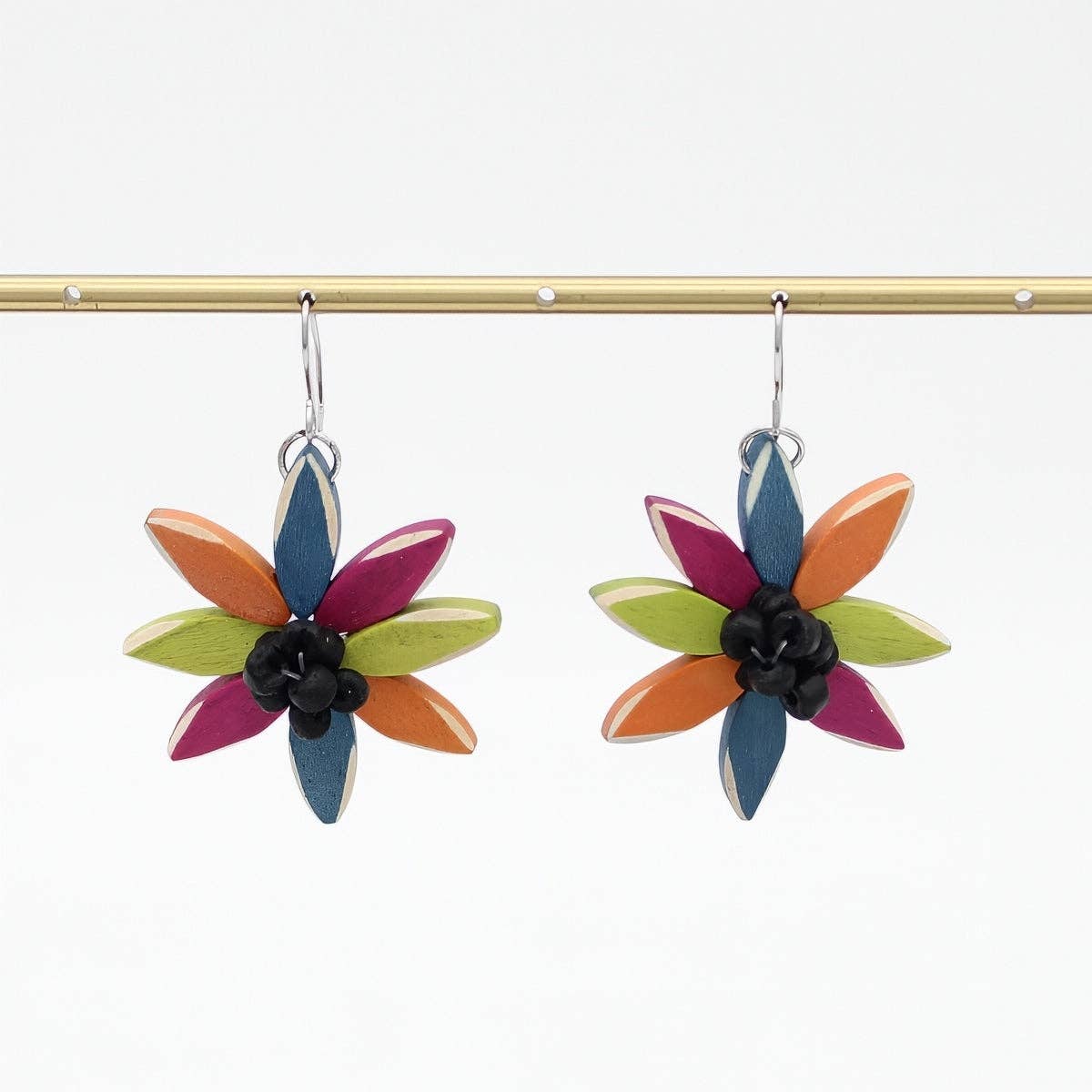 Sylca: Amaya Flower Earrings, Brights
