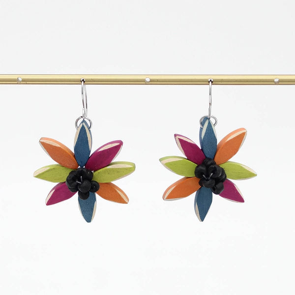 Sylca: Amaya Flower Earrings, Brights