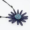 Sylca: Amaya Flower Necklace, Navy
