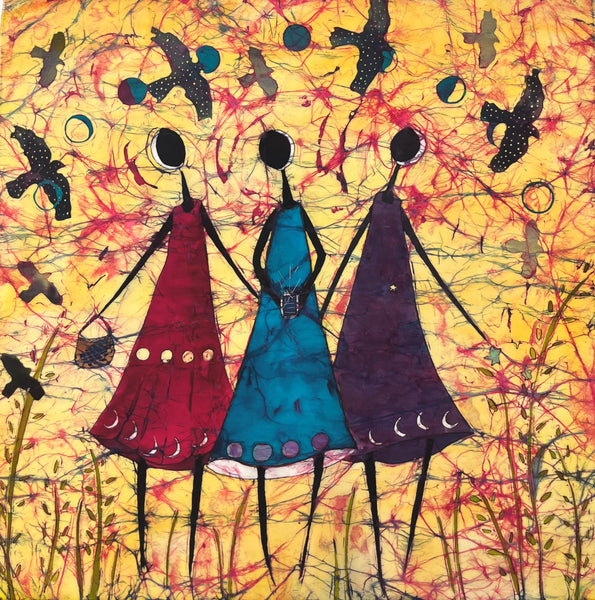 Lisa Telling Kattenbraker: "Three graces, as the crow flies" unframed print