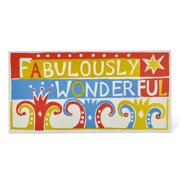 Cambridge Imprint: Fabulously Wonderful Long Card