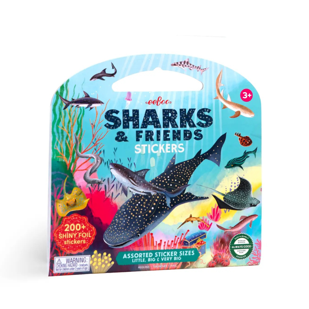 eeBoo: Sharks & Friends Shiny Stickers