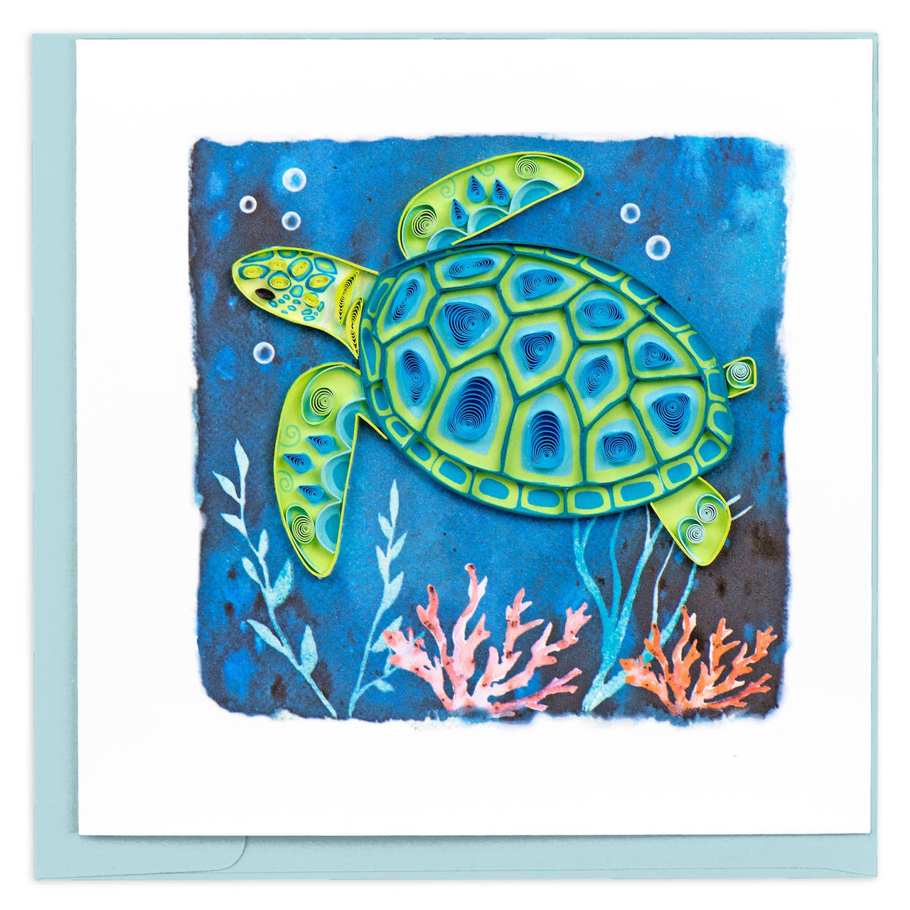 Quilling Card: Decorative Sea Turtle