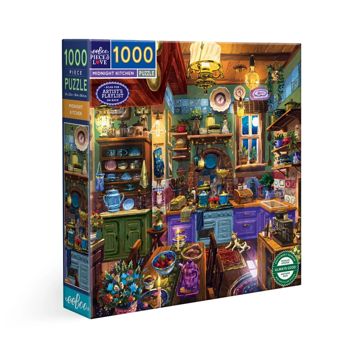 eeBoo: Midnight Kitchen 1000pc puzzle