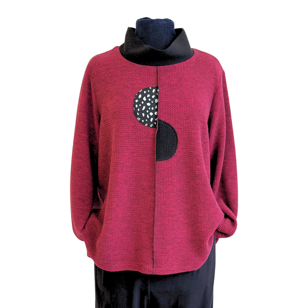 Christopher Calvin: Two-Tone Pullover w/ Circle Detail