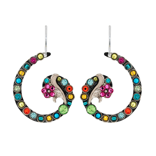 Firefly: Botanical Spiral Flower Earrings (E877)
