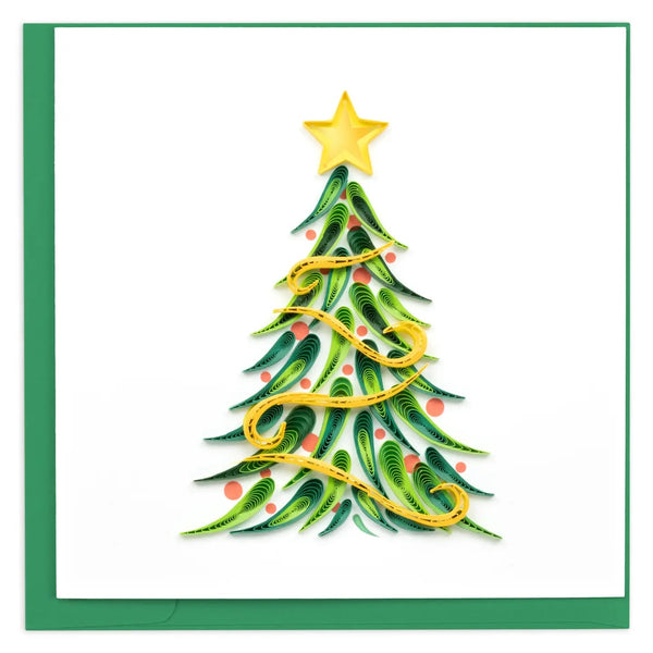 Quilling Card: Gold Garland Christmas Tree
