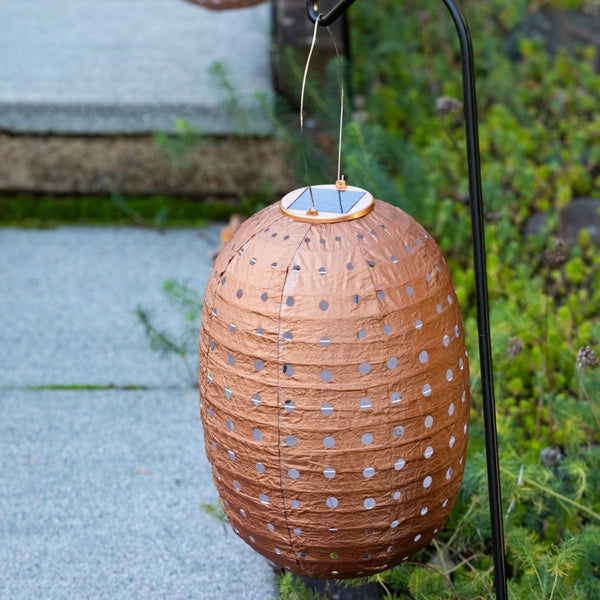 Allsop: Stella Swiss Dot 14" Barrel Solar Light, Copper