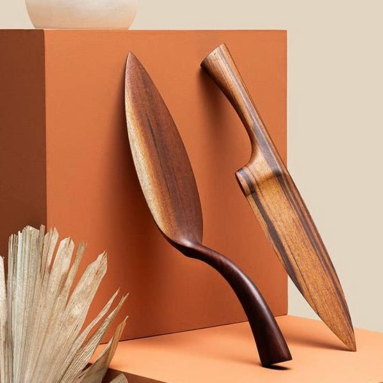 Itza Wood: Server & Knife Set