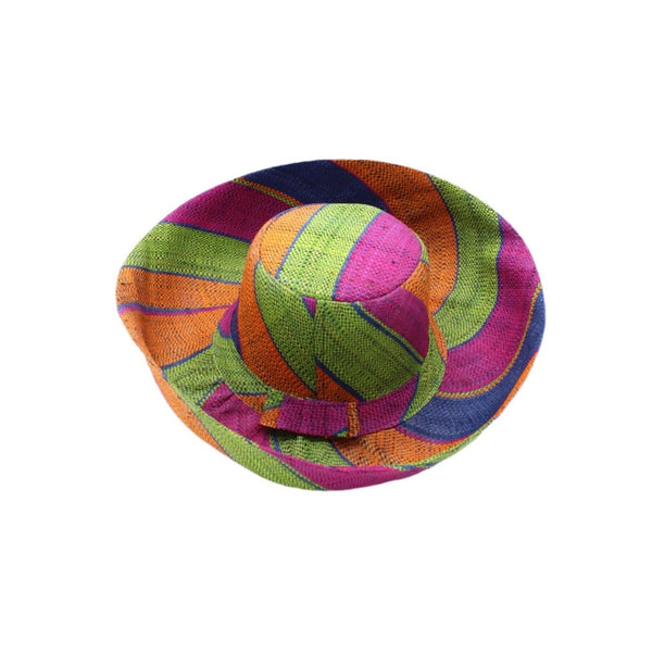 Shebobo: Caribbean Swirl Wide Brim Packable Sun Hat